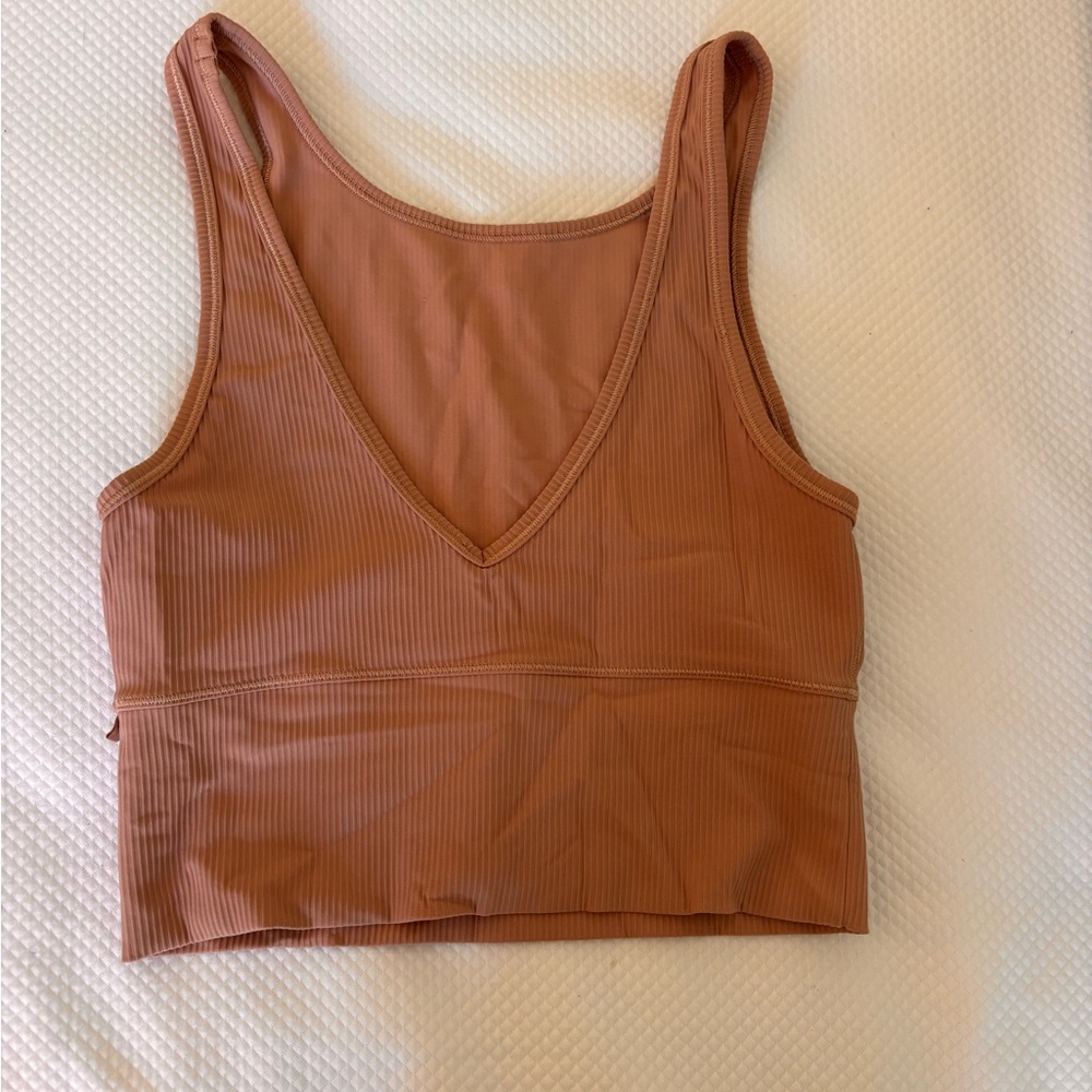 LULULEMON tan colored reversible tank top
